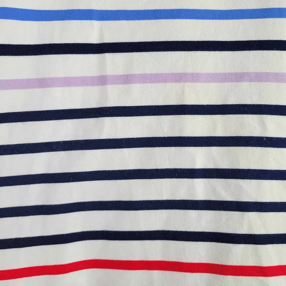 Talbots Sweatshirt Terry Knit Plus Size 3X White Striped Stretch Pullover